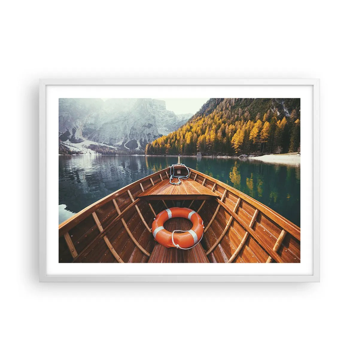 Affisch i vit ram - Utflykt i fjällen - 70x50 cm