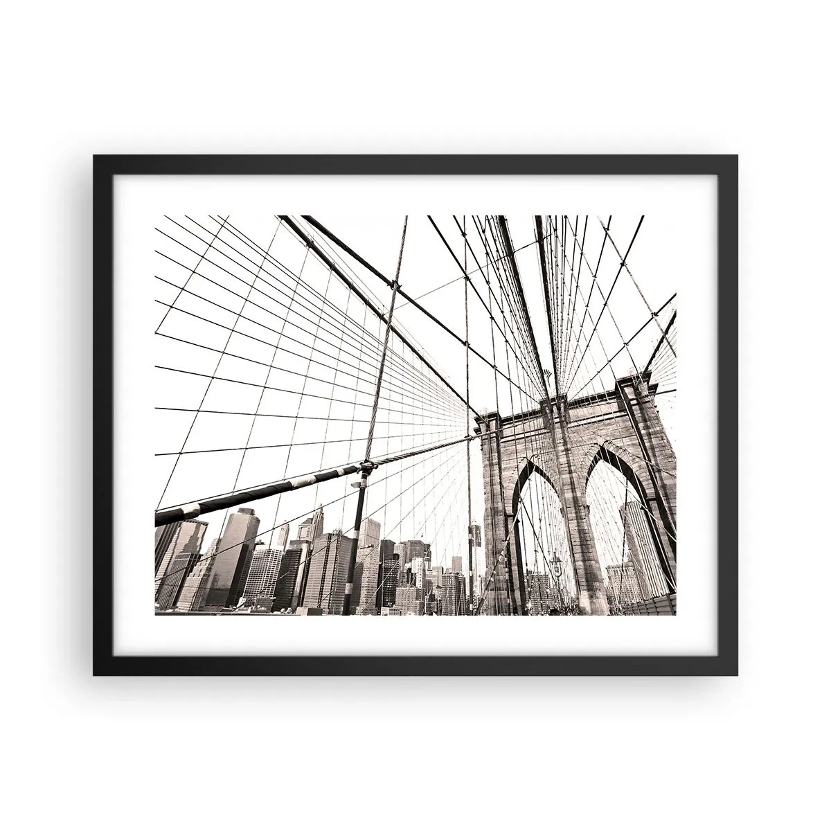 Affisch i svart ram - Domkyrkan i New York - 50x40 cm