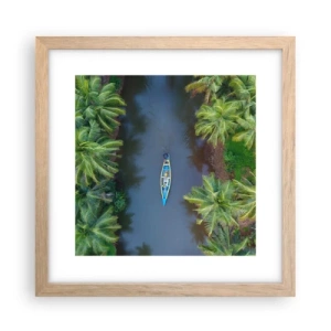 Affisch i ram av ljusek - På en tropisk stig - 30x30 cm