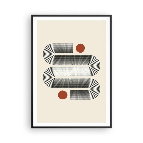 Affisch i svart ram - från början till slutet - 70x100 cm