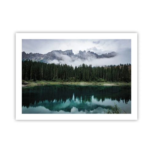 Affisch - Tyst, tyst, väck inte sovande vatten... - 70x50 cm