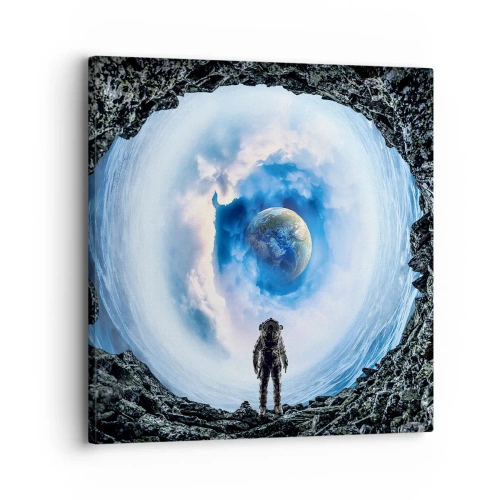 Canvastavla - Bild på duk - Det är inte långt kvar hem - 30x30 cm