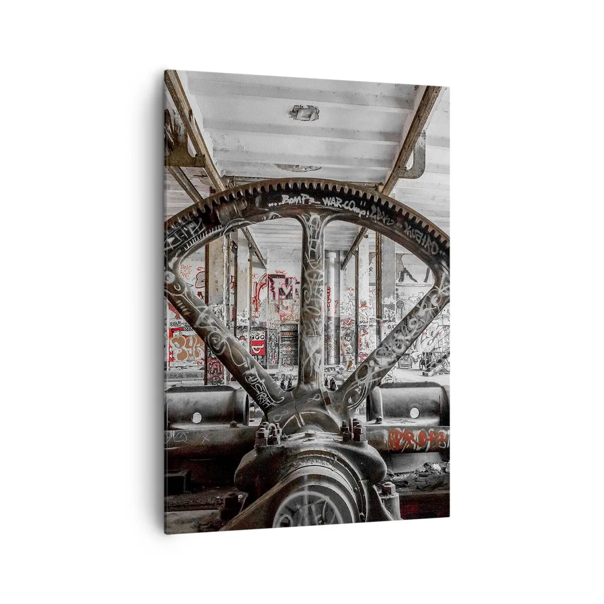 Canvastavla - Bild på duk - Fabrikens hemliga liv - 70x100 cm