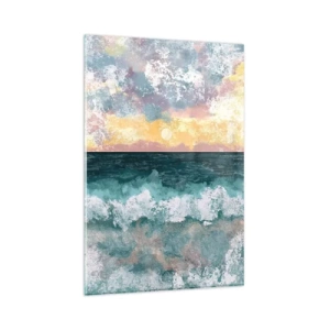 Glastavla - Bild på glas - Vatten, ljus, luft - 80x120 cm