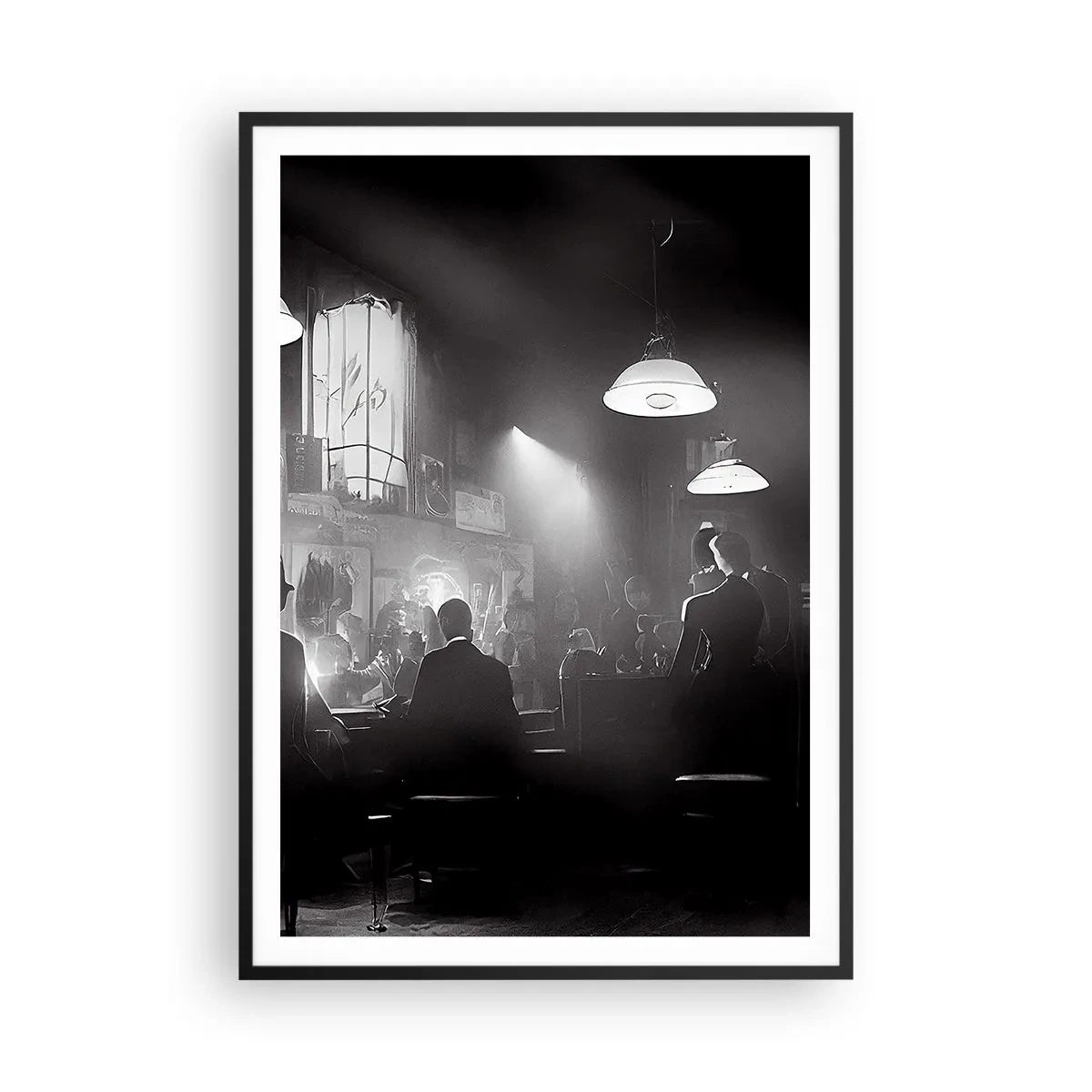 Affisch i svart ram - I en jazzig stämning - 70x100 cm