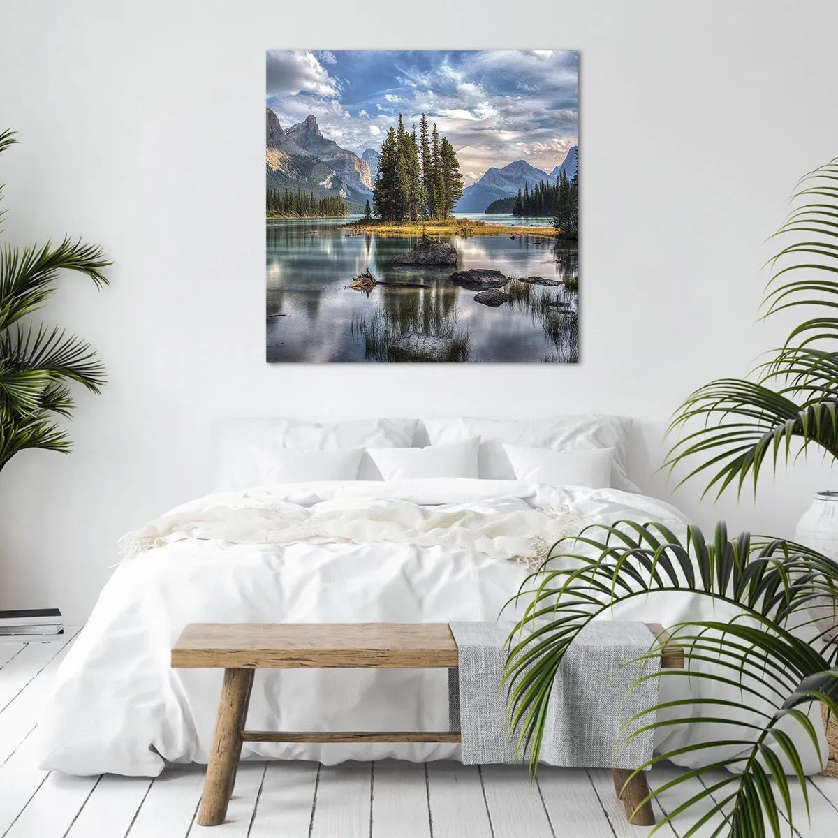 Canvastavla - Bild på duk - Vid stort och rent vatten - 60x60 cm