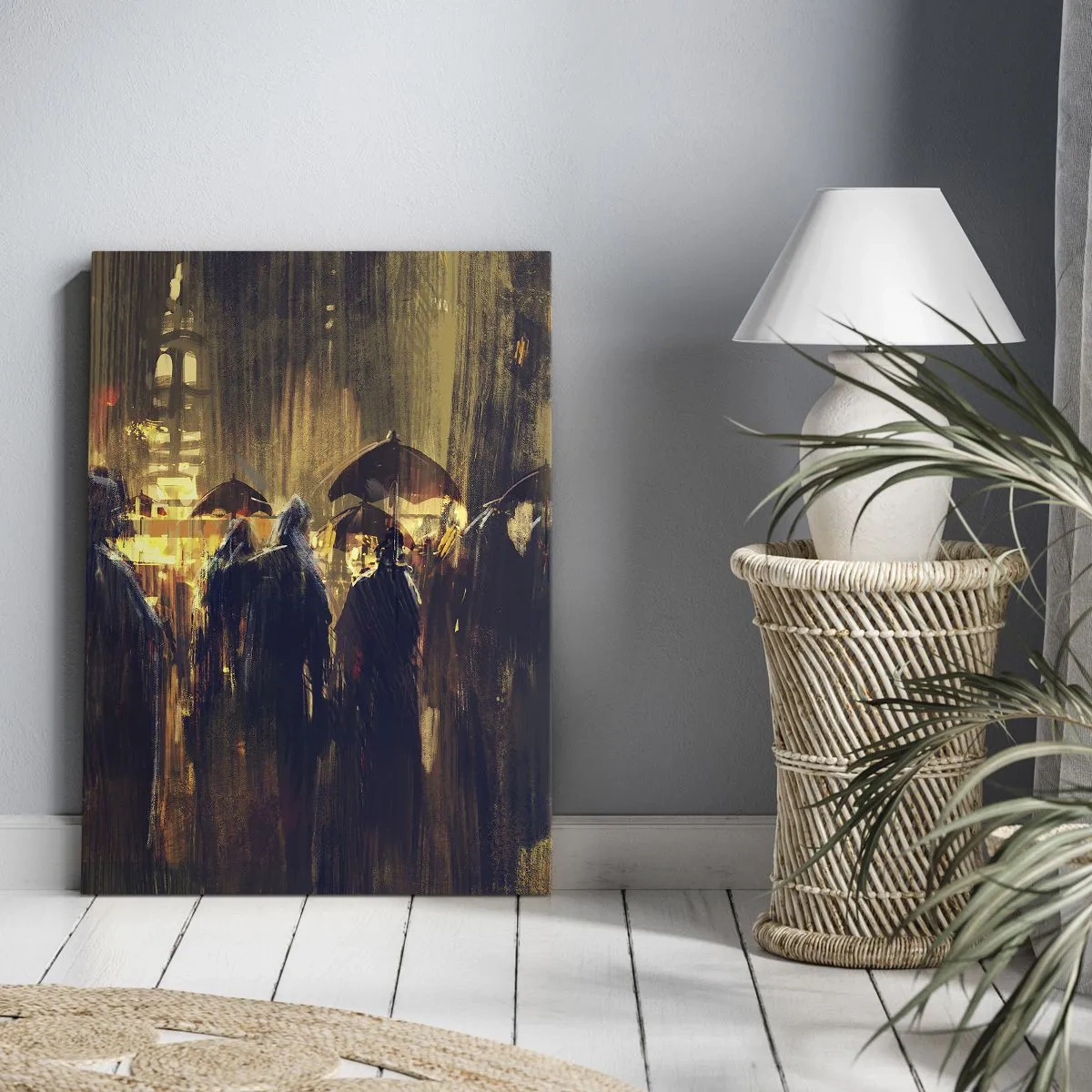 Canvastavla - Bild på duk - Regnbekännare - 65x120 cm