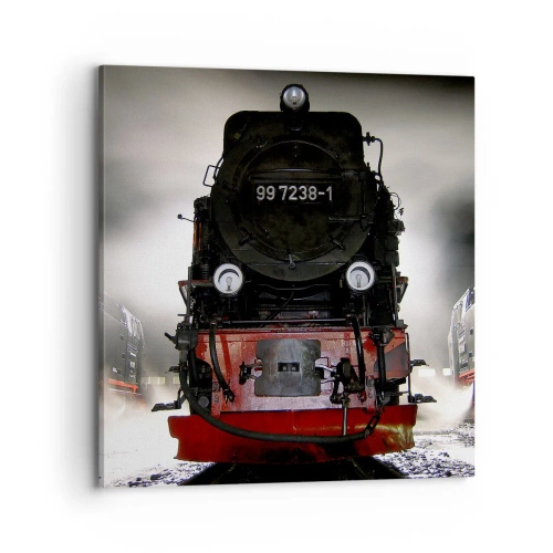 Canvastavla - Bild på duk - Står och stjäler, andas och blåser - 70x70 cm