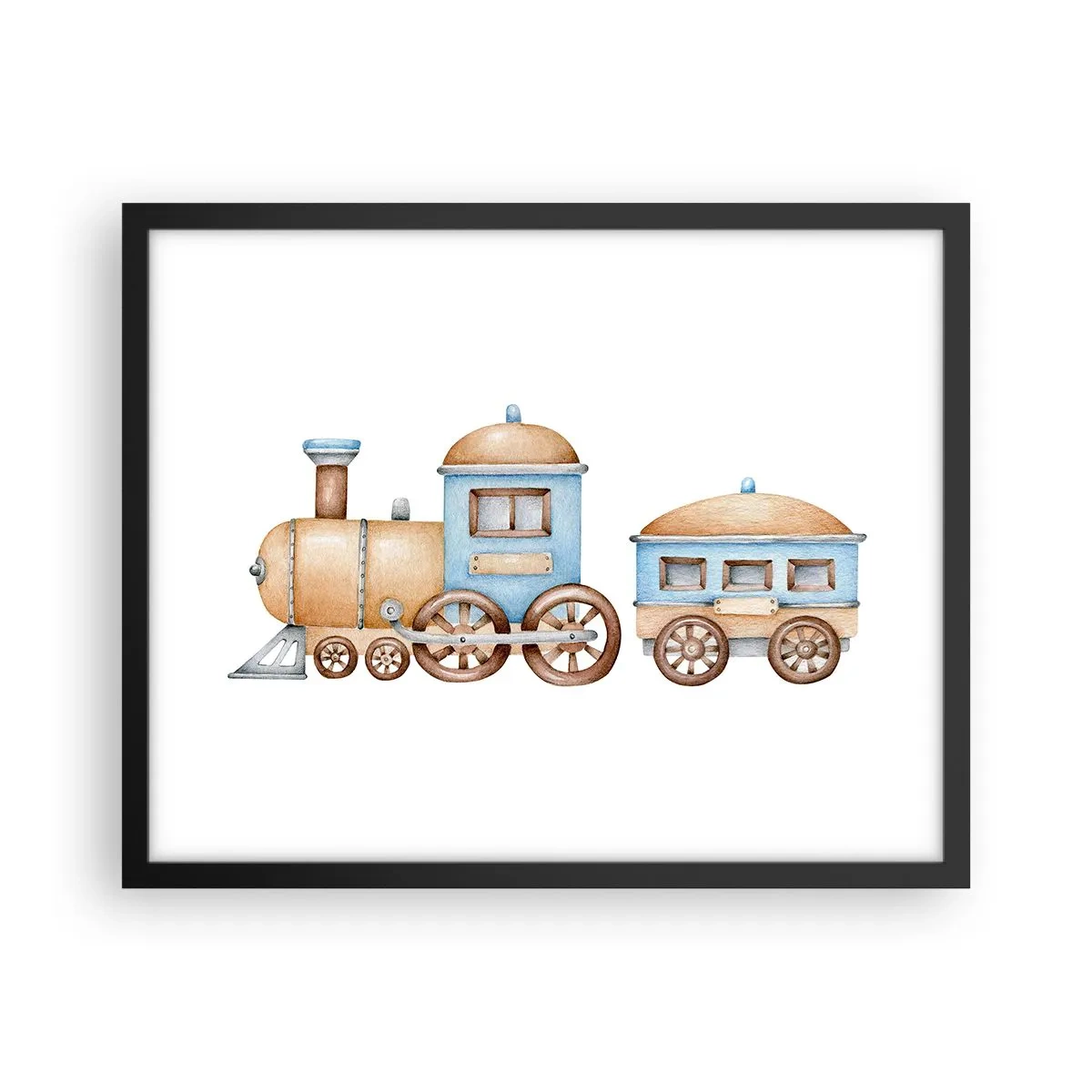 Affisch i svart ram - Stående vid stationen... - 50x40 cm