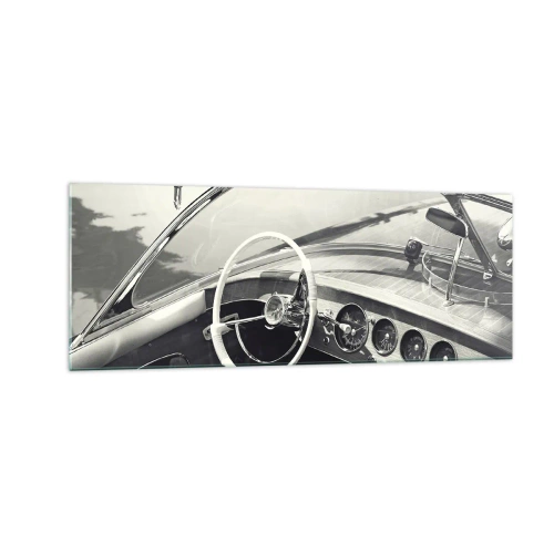 Glastavla - Bild på glas - Väder för de rika - 140x50 cm