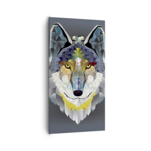 Canvastavla - Bild på duk - Vargen är här - 65x120 cm