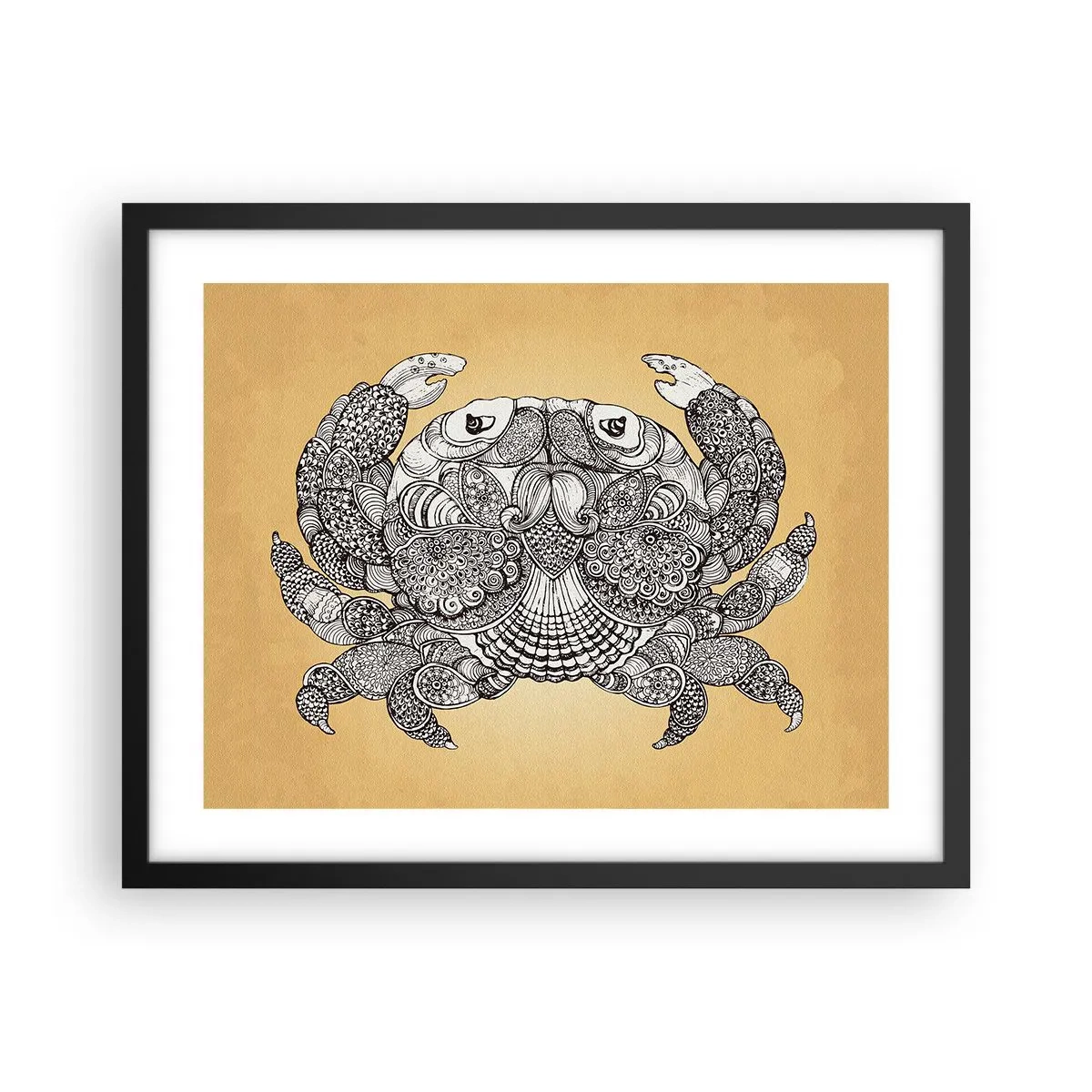 Affisch i svart ram - Herr Krabba berättar - 50x40 cm