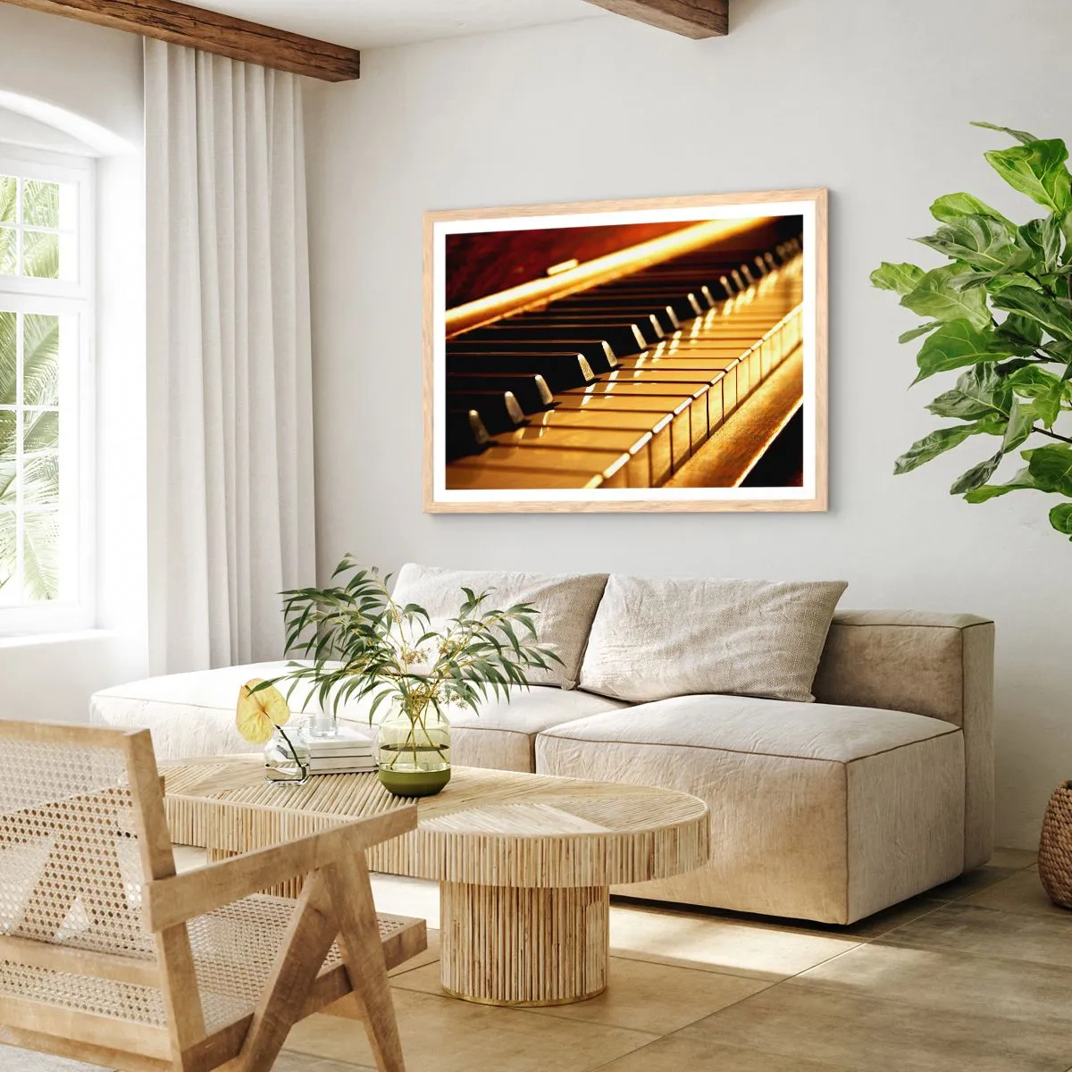 Affisch i ram av ljusek - Obegränsade möjligheter - 100x70 cm