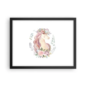 Affisch i svart ram - En inbjudan till sagornas värld - 40x30 cm