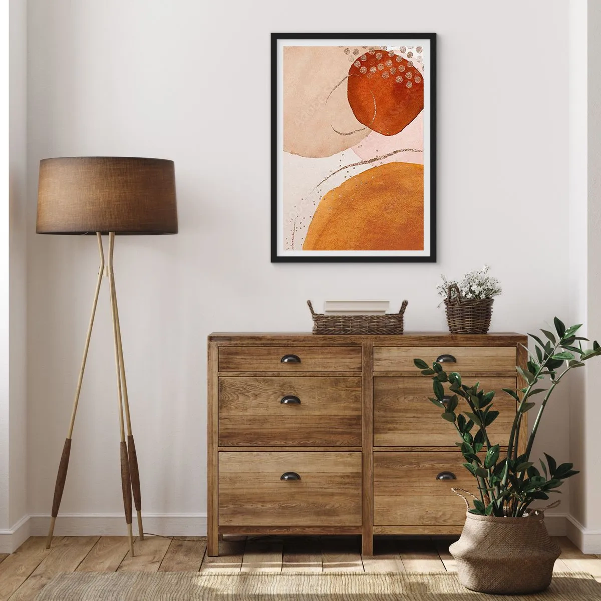 Affisch i svart ram - Rundhet och rörelse - 61x91 cm