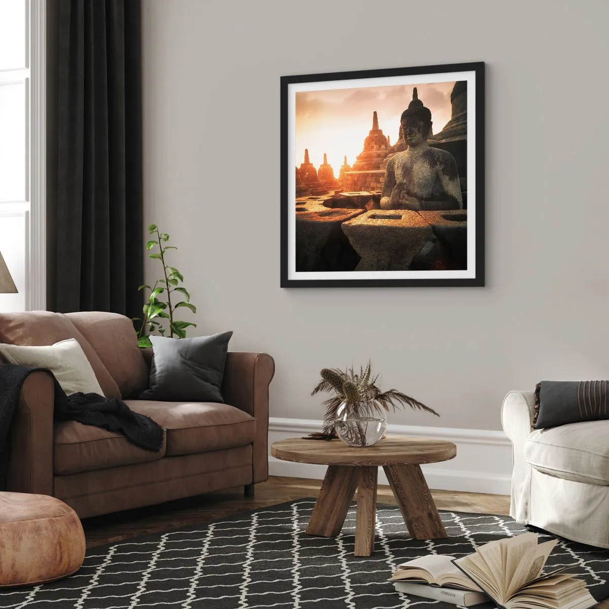 Affisch i svart ram - Stora visdomens väder - 60x60 cm