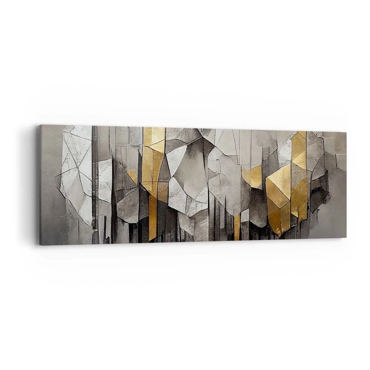 Canvastavla - Bild på duk - Komposition av is och ljus - 90x30 cm