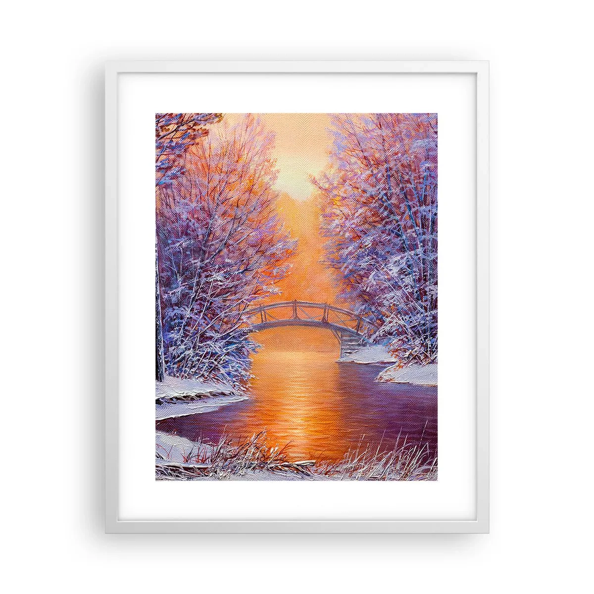 Affisch i vit ram - Låt oss mötas här - 40x50 cm