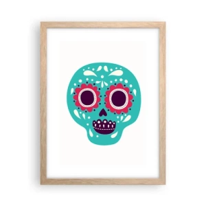 Affisch i ram av ljusek - Livet - nöje till döden - 30x40 cm