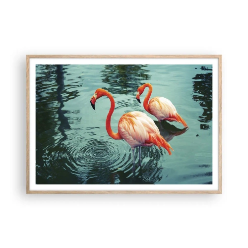 Affisch i ram av ljusek - Nu är vi på modet - 100x70 cm