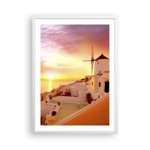 Affisch i vit ram - Smälta sig in i vitt och guld - 50x70 cm