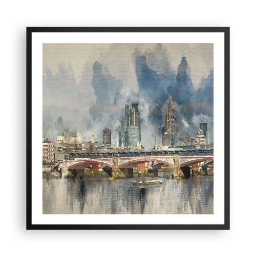 Affisch i svart ram - London i hela sin prakt - 60x60 cm