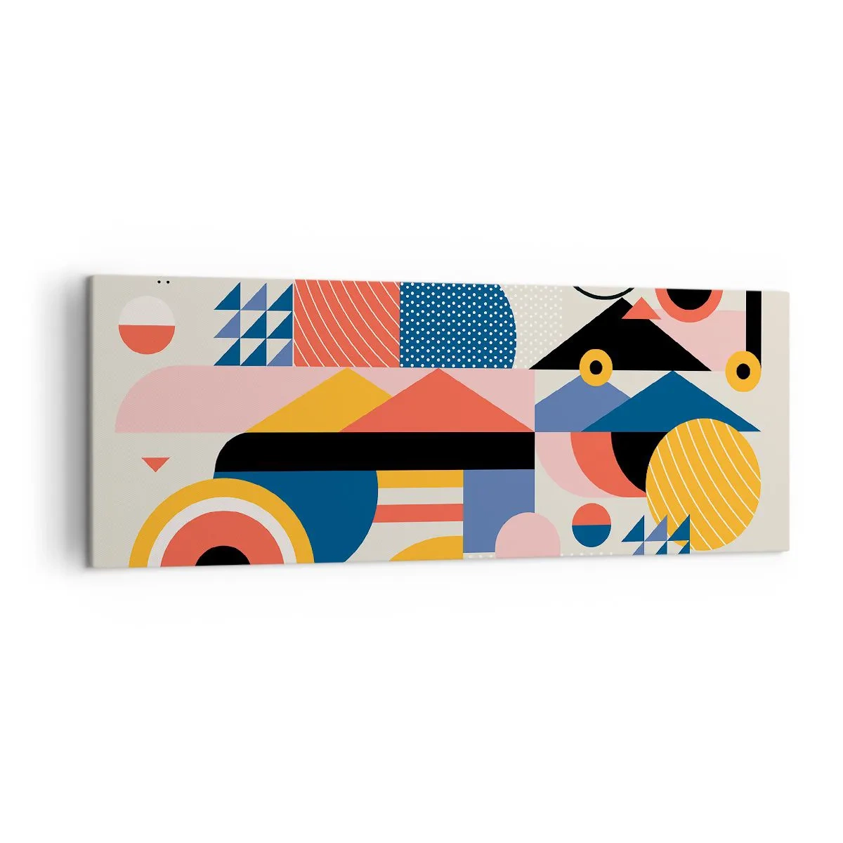 Canvastavla - Bild på duk - Komposition: Lek - 140x50 cm