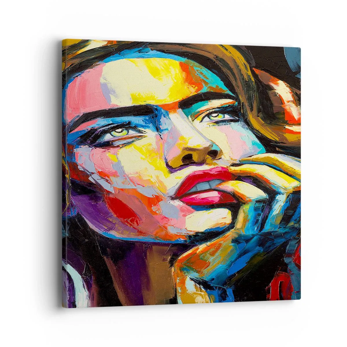 Canvastavla - Bild på duk - Drömmar seglar i himlen som fåglar - 40x40 cm