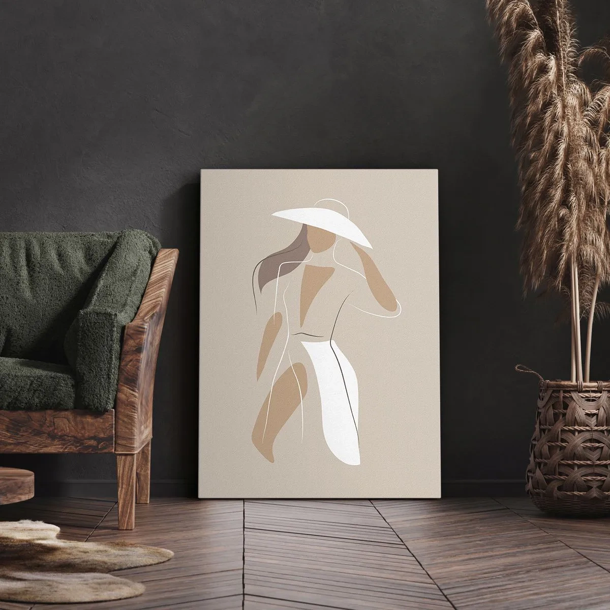 Canvastavla - Bild på duk - Mode är lek - 65x120 cm