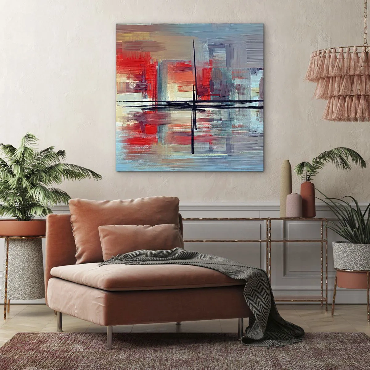 Canvastavla - Bild på duk - Landskap i en okänd dimension - 60x60 cm