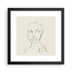 Affisch i svart ram - Sensualitetens kontur - 30x30 cm