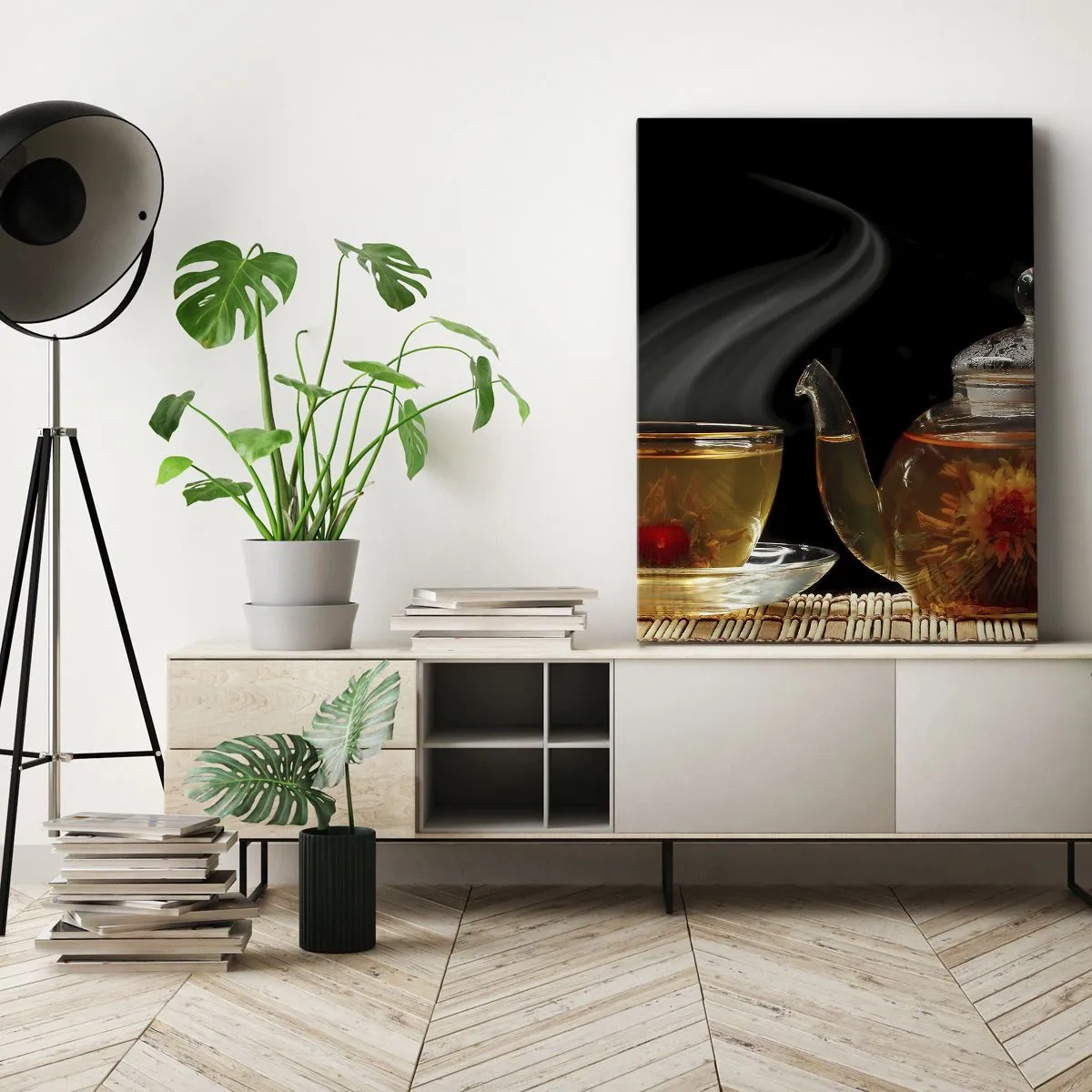 Canvastavla - Bild på duk - Magin och konsten att brygga te - 80x120 cm