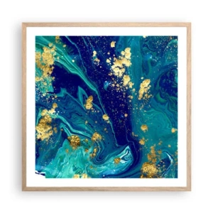 Affisch i ram av ljusek - Solflingor  - 60x60 cm