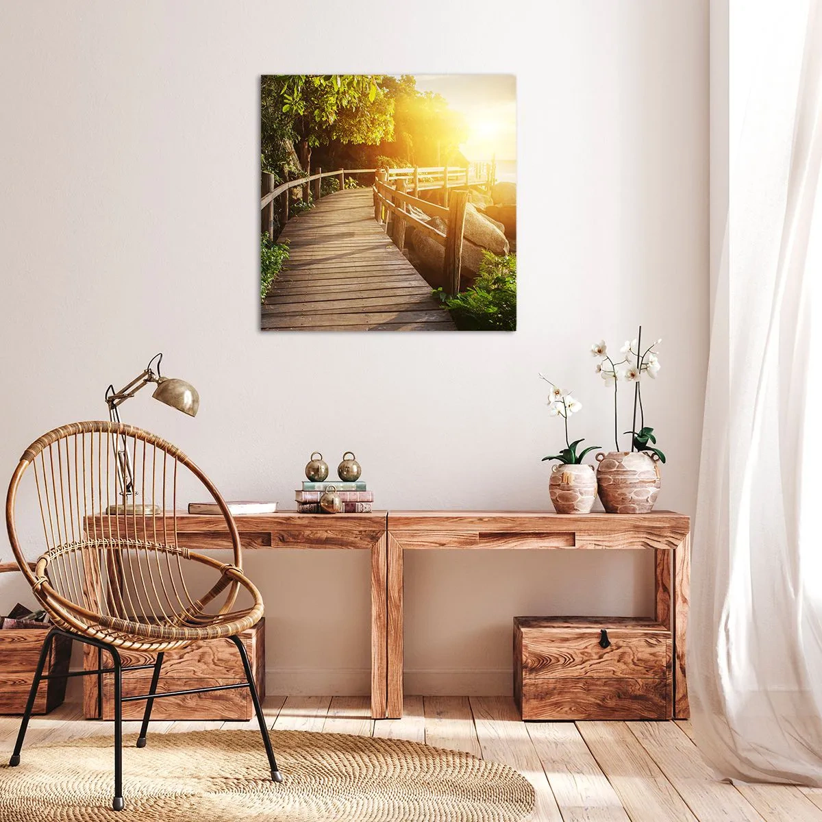 Canvastavla - Bild på duk - Nästa kurva, nästa underverk - 70x70 cm