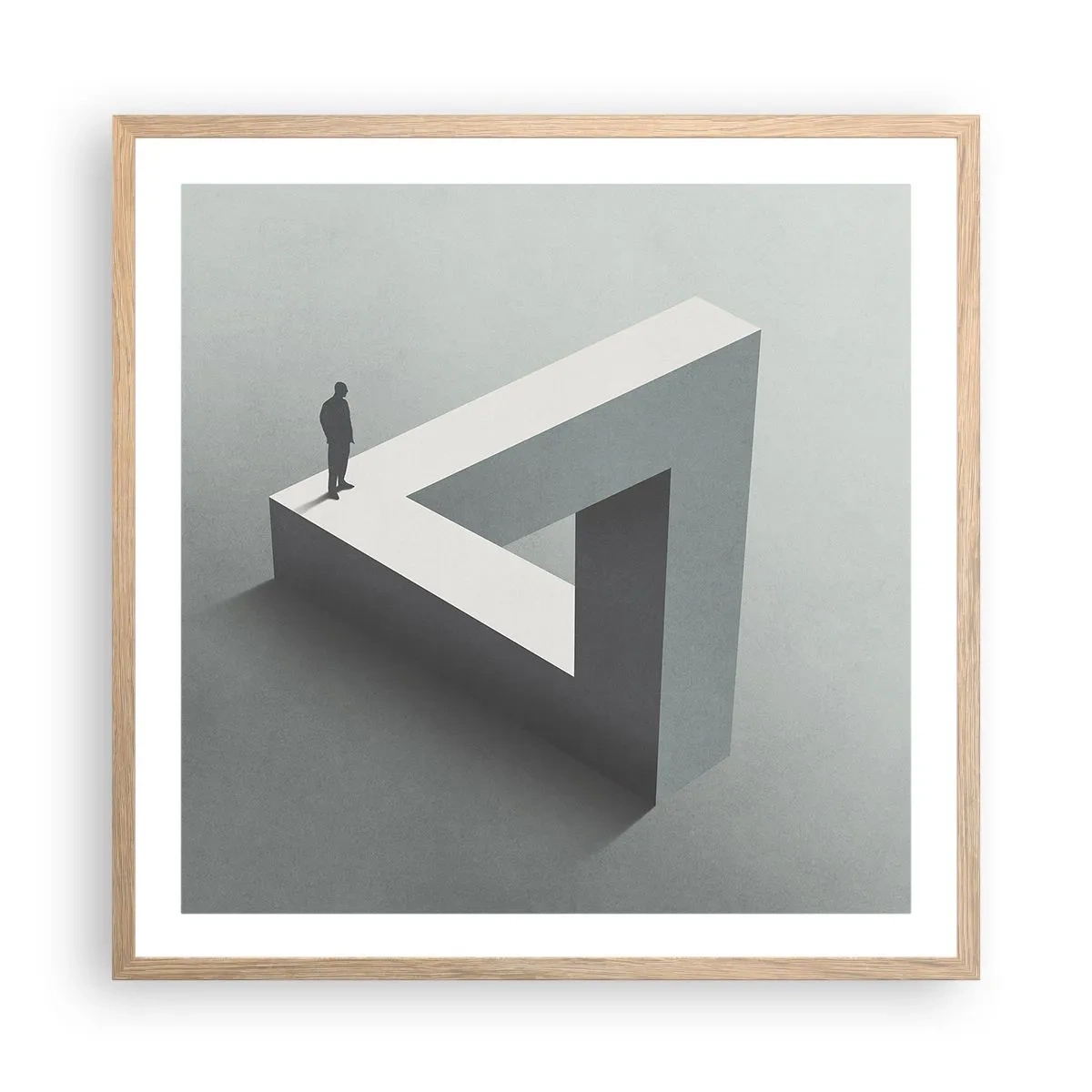 Affisch i ram av ljusek - Och ändå möjligt - 60x60 cm