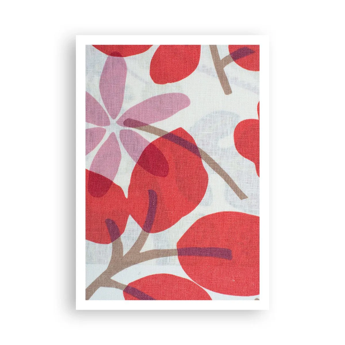 Affisch - Blomsterkomposition i rosa - 70x100 cm