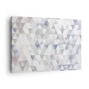 Canvastavla - Bild på duk - Geometriskt triangelmönster i pastellfärger - 70x50cm - Trianglar - Modern väggdekoration för vardagsrum och sovrum ARTTOR