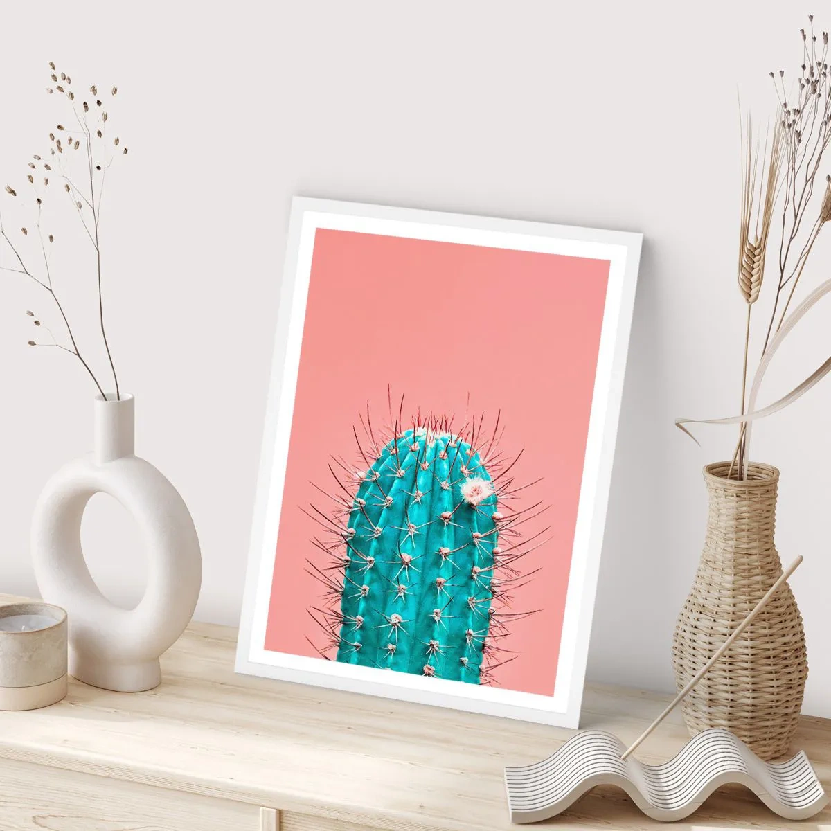 Affisch i vit ram - Titta bara - 50x70 cm
