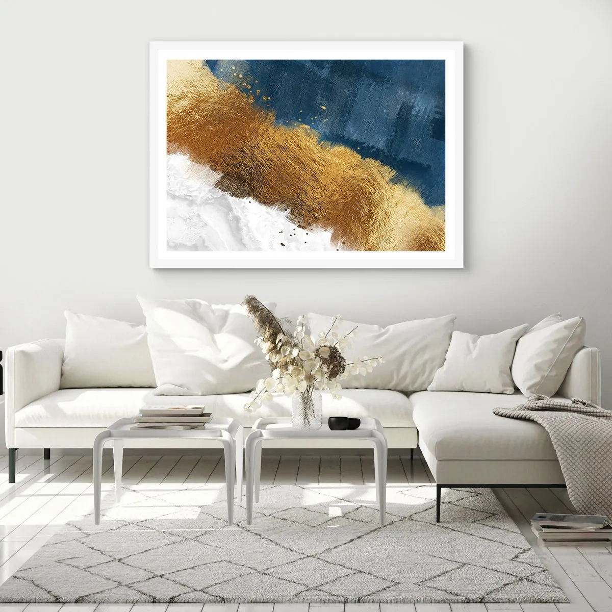 Affisch i vit ram - Sommarens färger - 100x70 cm