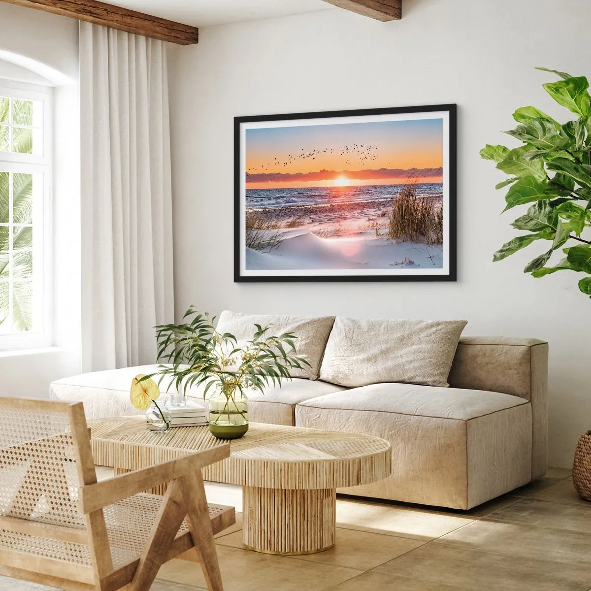 Affisch i svart ram - Horisontellt landskap - 70x50 cm