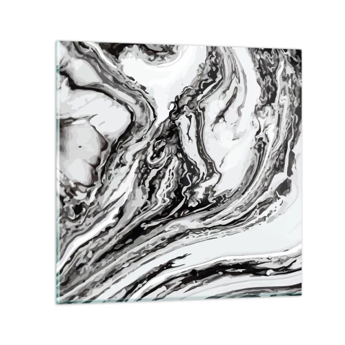 Glastavla - Bild på glas - I början var det kaos - 70x70 cm