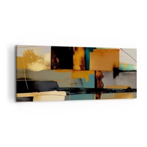 Canvastavla - Bild på duk - Abstraktion - ljus och skugga - 120x50 cm