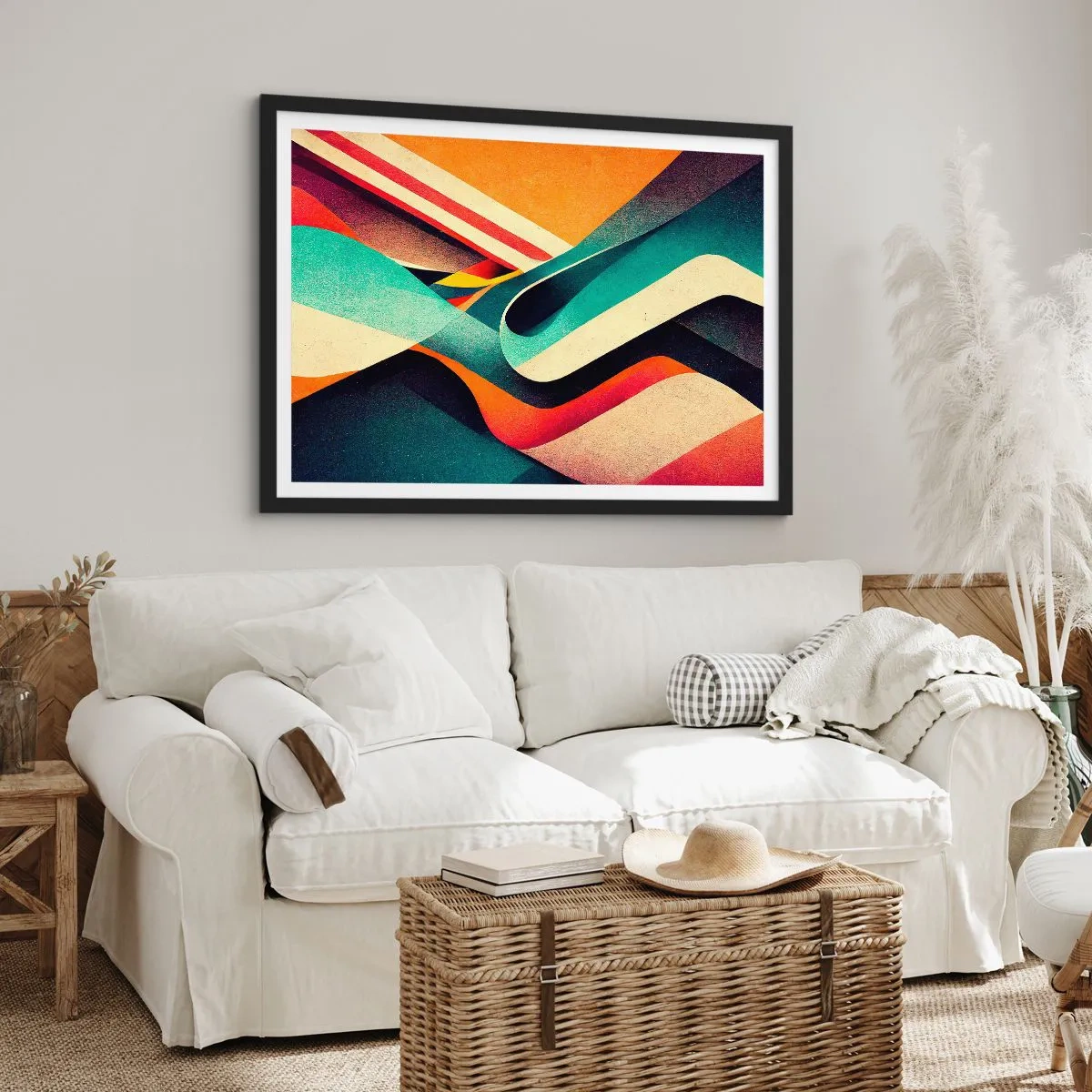 Affisch i svart ram - Intensiv komposition - 50x40 cm