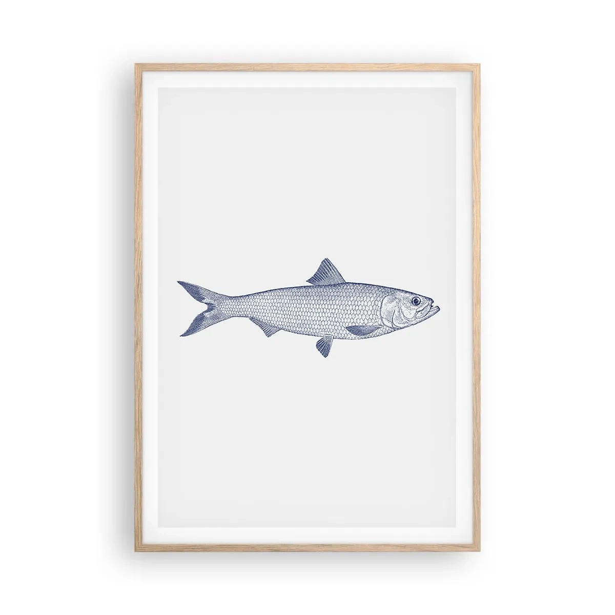 Affisch i ram av ljusek - Hälsningar från de nordliga haven - 70x100 cm