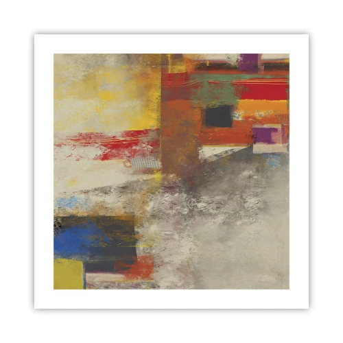 Affisch - Färgernas geometri - 50x50 cm