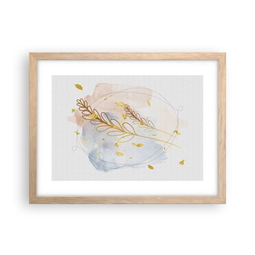 Affisch i ram av ljusek - En gyllene explosion - 40x30 cm