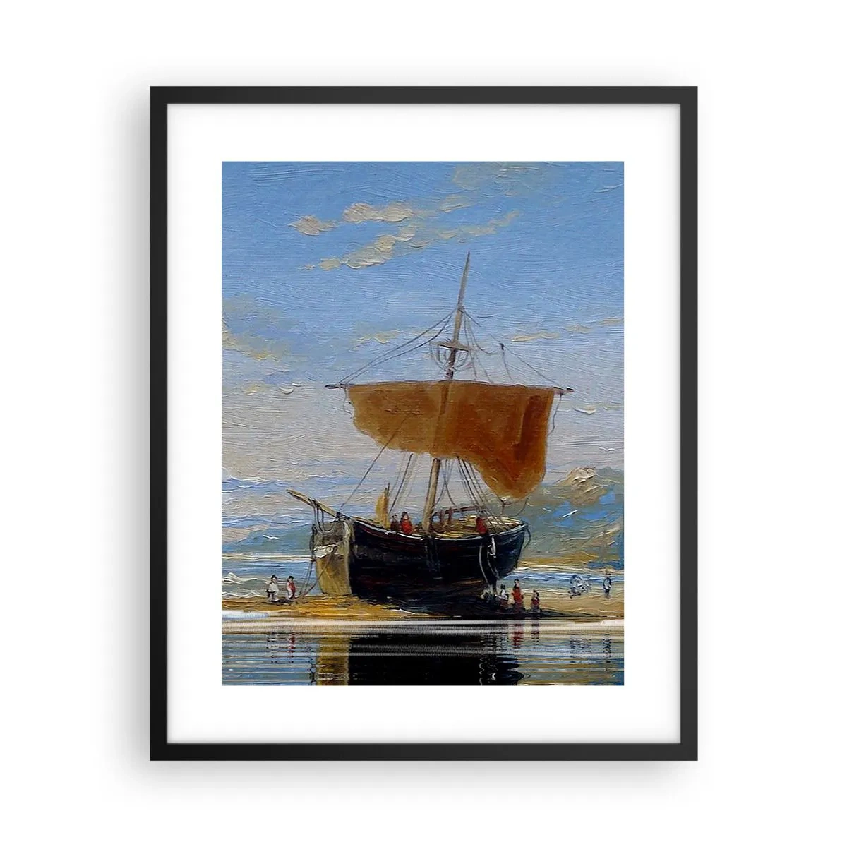 Affisch i svart ram - Vatten, jord, luft - 40x50 cm