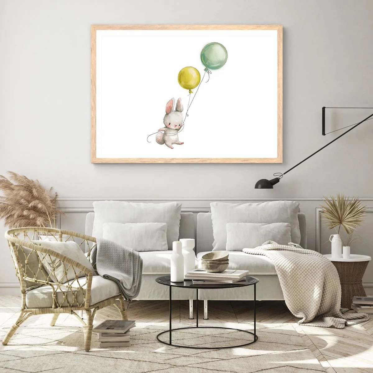 Affisch i ram av ljusek - Jag flyger med! - 91x61 cm