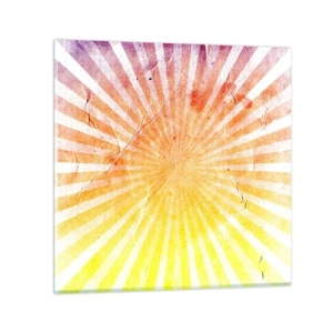 Glastavla - Bild på glas - Solupp- och nedgångar - 30x30 cm