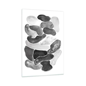 Glastavla - Bild på glas - Stenig abstraktion - 80x120 cm